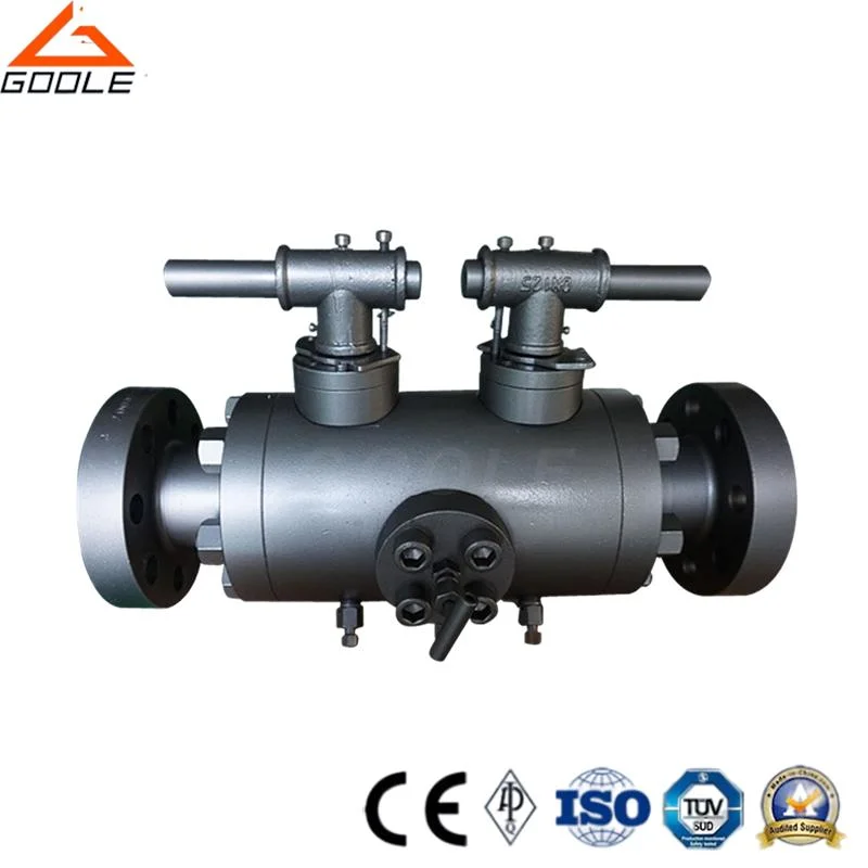 Gear Operated A105/ Lf2/F304L/F316L Forged Steel Dbb Valve / Double Block & Bleed Valve / Dbb Ball Valve