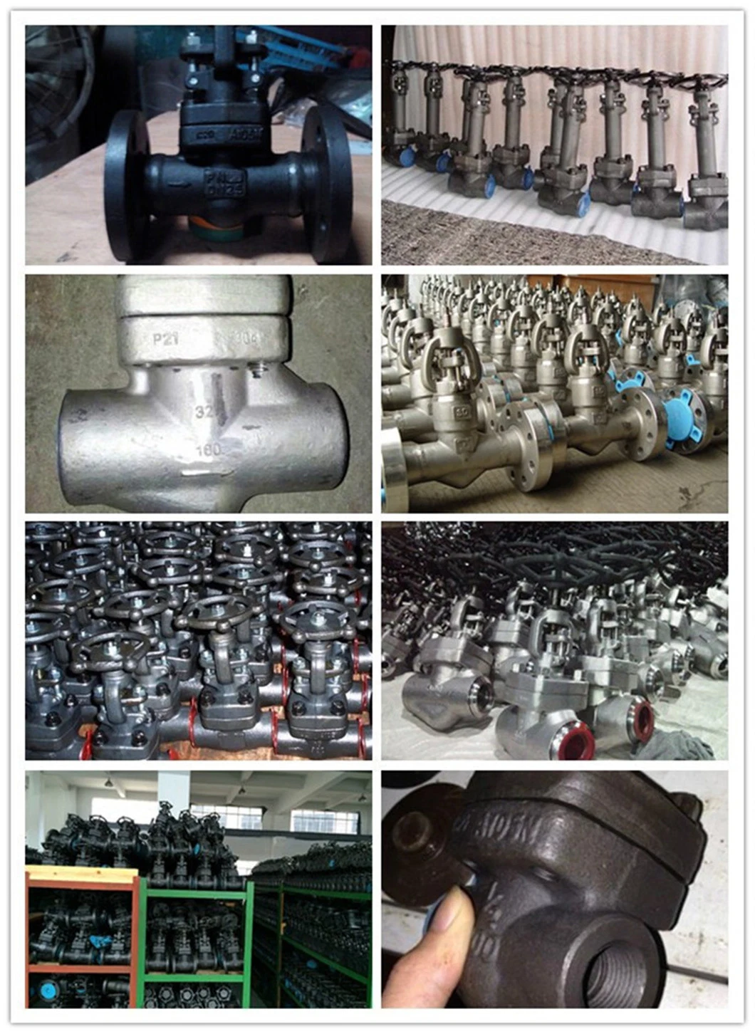 API602 Stainless Steel/Carbon Steel/A105/FL2/F11/F22/F5/F304/F316/F321 Flange & Thread & Butt Weld & Socket Weld Forged Steel Check Gate Globe Valves Stop Valve